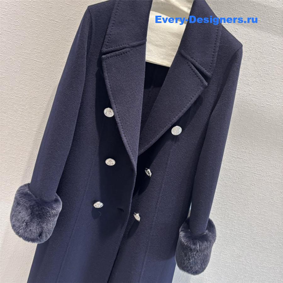 D10r double-breasted cashmere coat