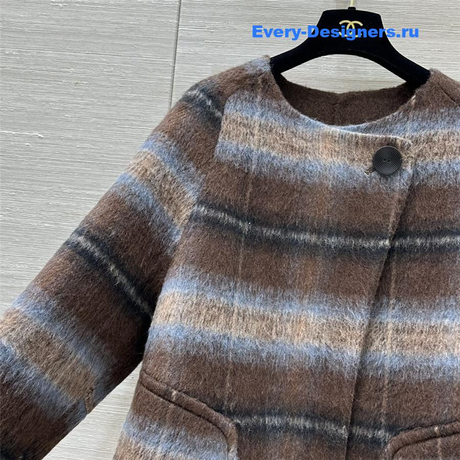 Jil sander check collar coat