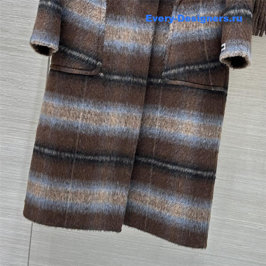 Jil sander check collar coat