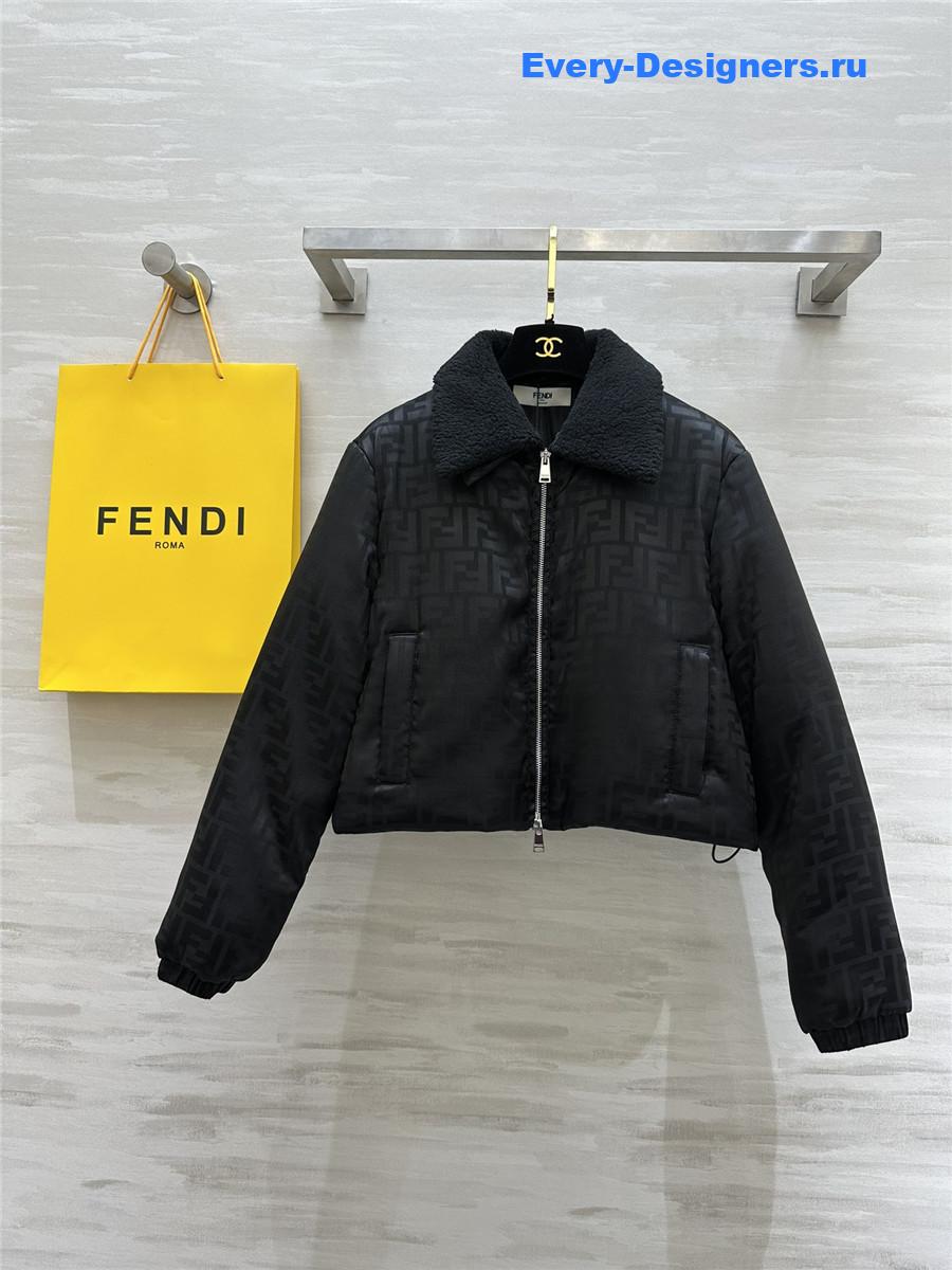F**di quilted jacquard jacket