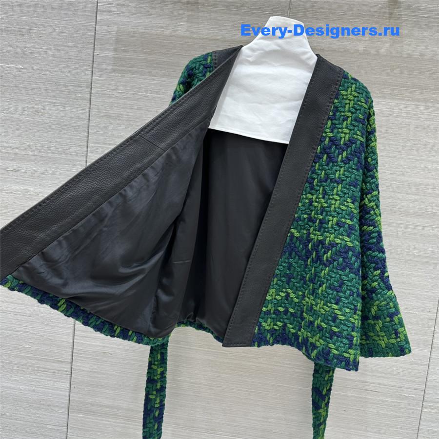 Ch**el denim jacket with lace-up