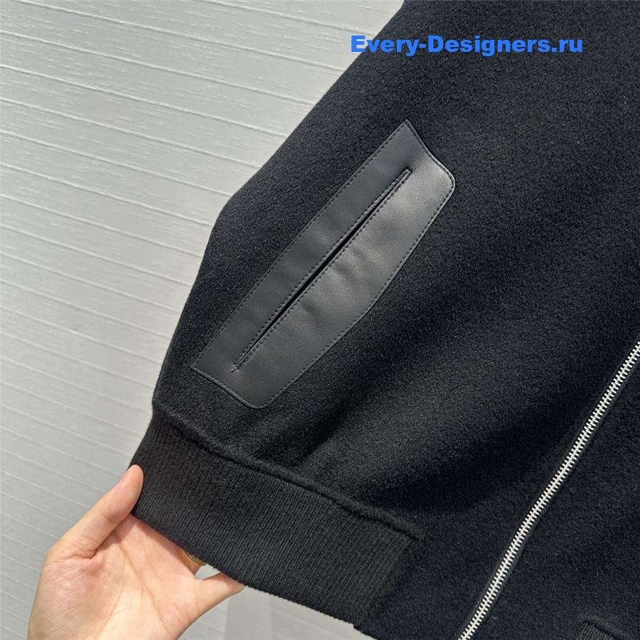 H**me5 cashmere and leather jacket
