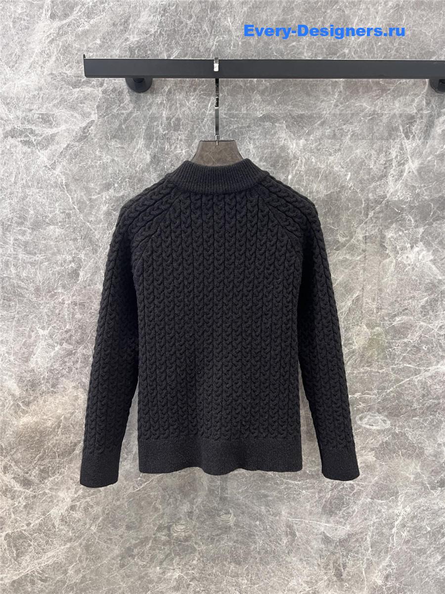 L0ew* jacquard cardigan coat