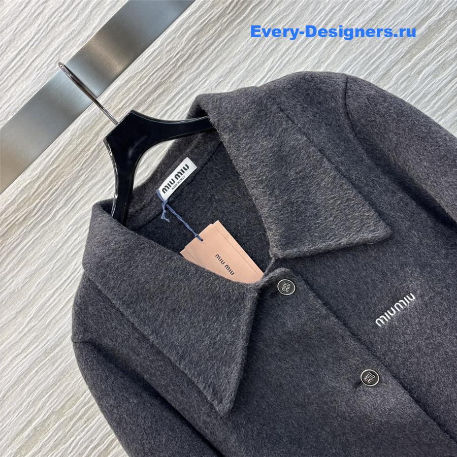M1um1u grey wool coat