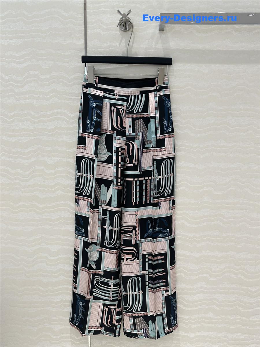 H**me5 silk straight-leg wide-leg trousers