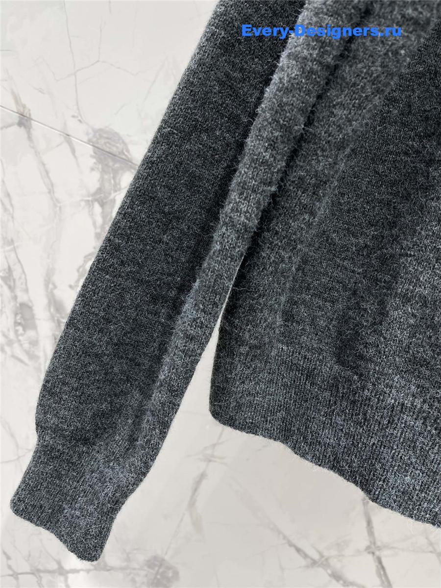 Miu Miu Double Knit Turtleneck Half-Zip Sweater