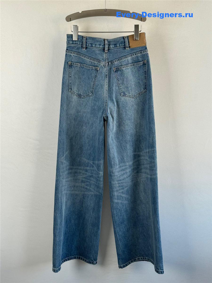 Ce1i*e straight wide-leg flared jeans