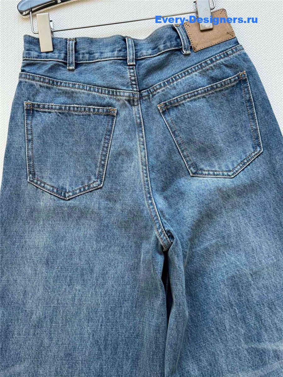 Ce1i*e straight wide-leg flared jeans