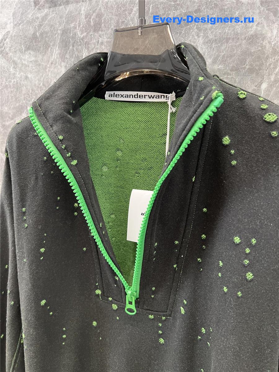 A1exa*der wang cropped half-zip sweatshirt