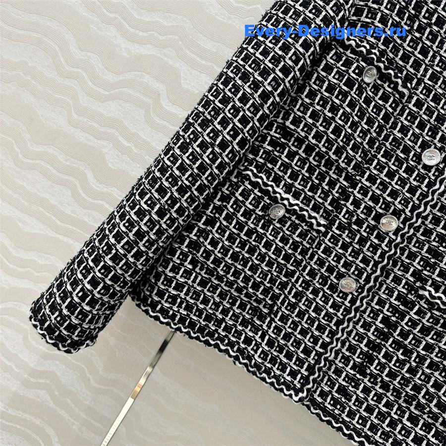 Ch**el check soft tweed jacket