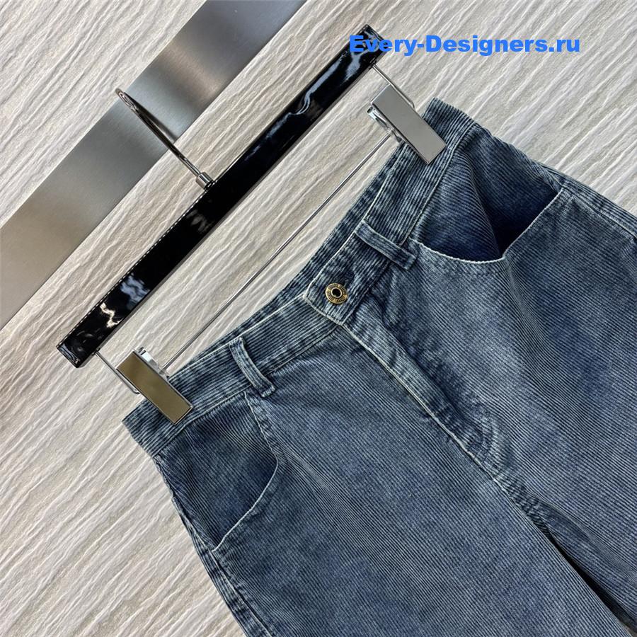 M1um1u corduroy denim trousers