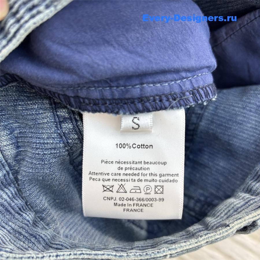 M1um1u corduroy denim trousers