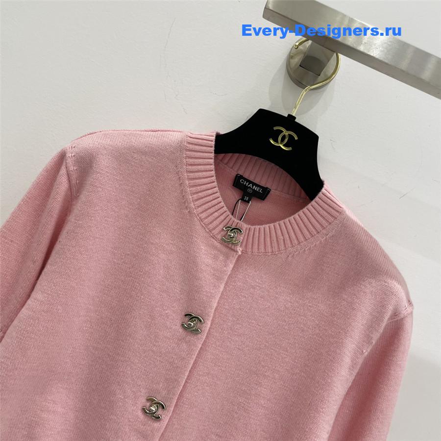 Ch**el vintage cashmere cardigan pink