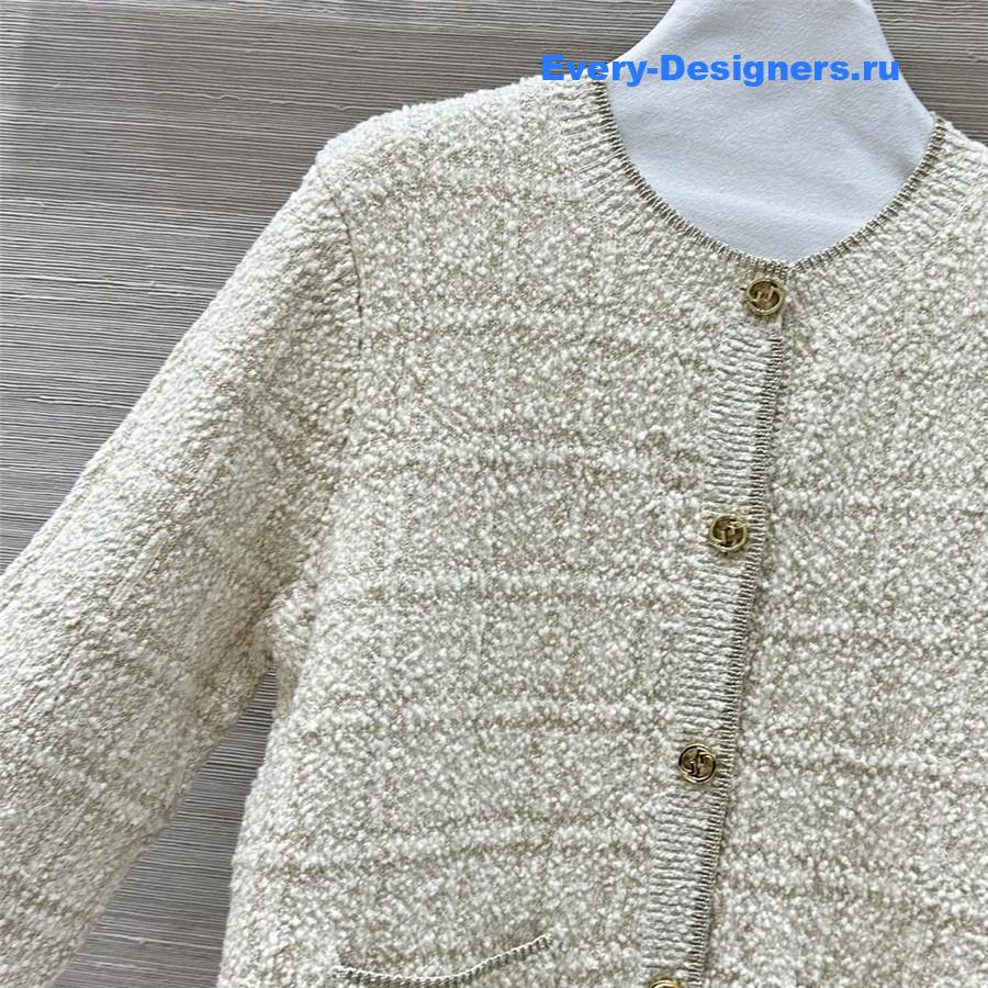 Gvc*1 gold check cardigan jacket