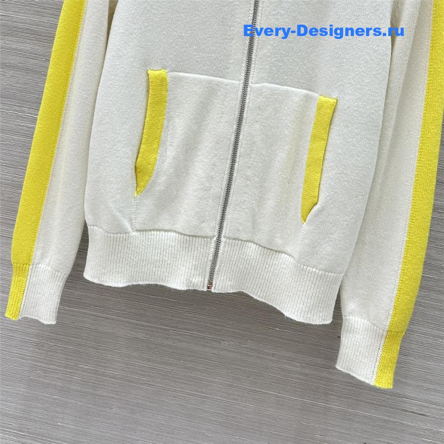 Ch**el hooded zip-up cardigan