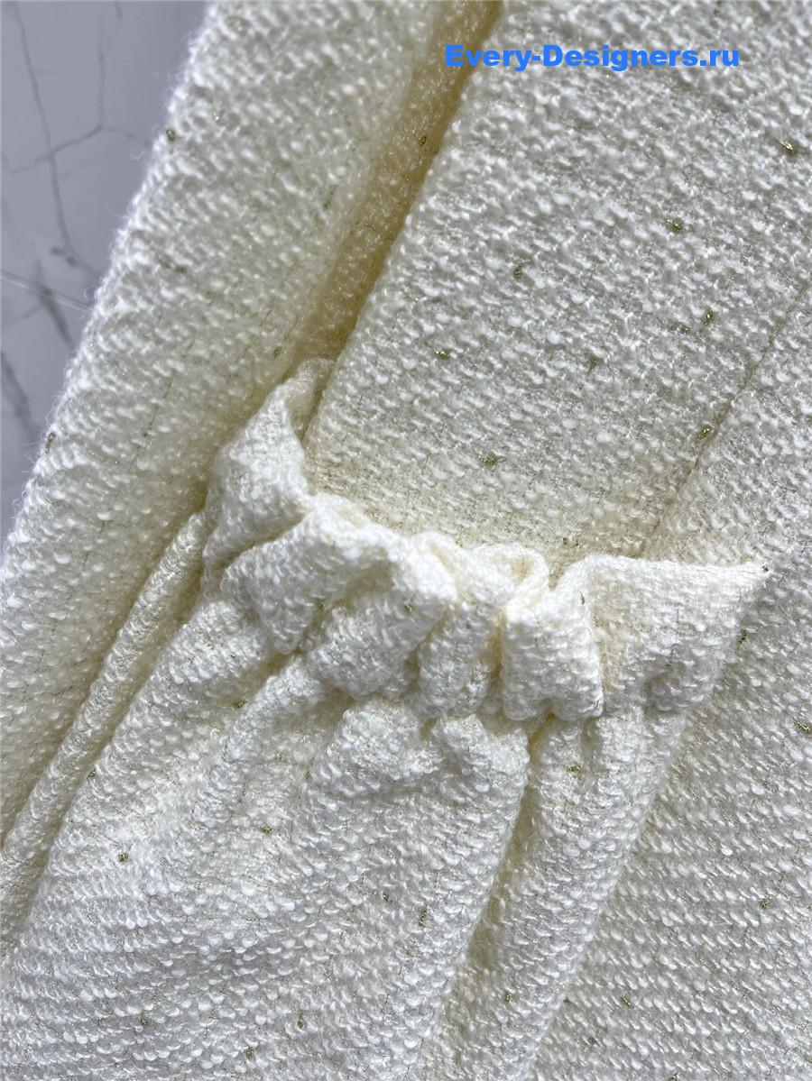 Balmain ruffle pocket tie blazer