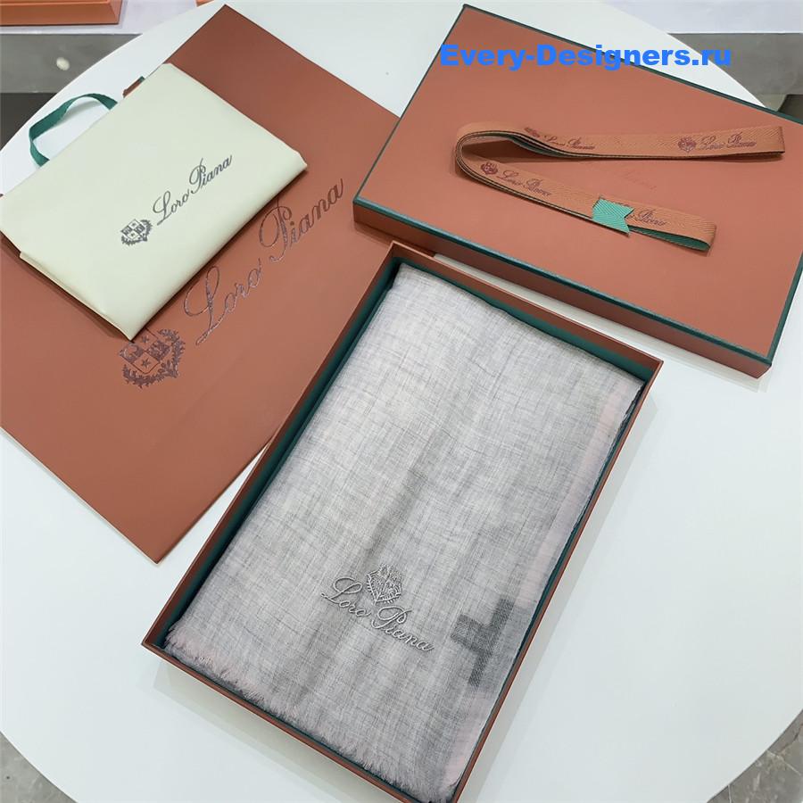 L0r0 P1ana ring velvet colorblock long scarf