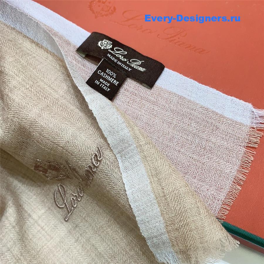 L0r0 P1ana ring velvet colorblock long scarf