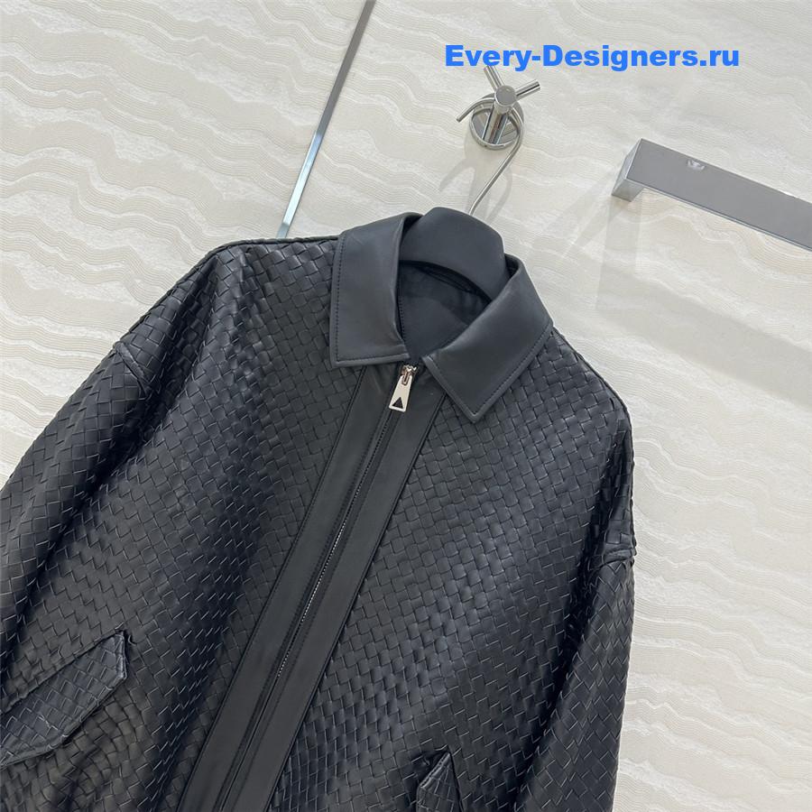 b0tt*ga Ven*ta woven vintage leather jacket