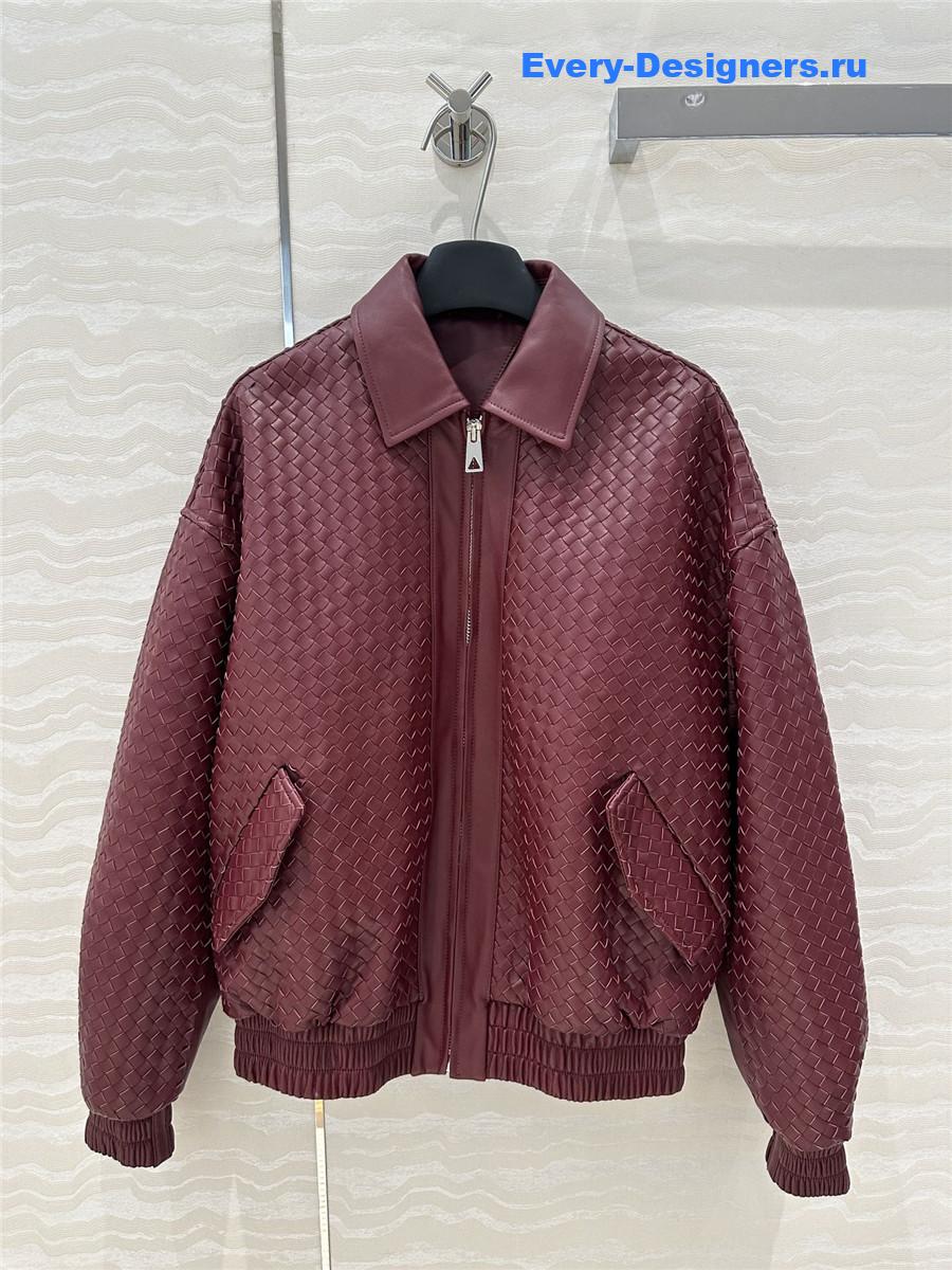 b0tt*ga Ven*ta woven vintage leather jacket