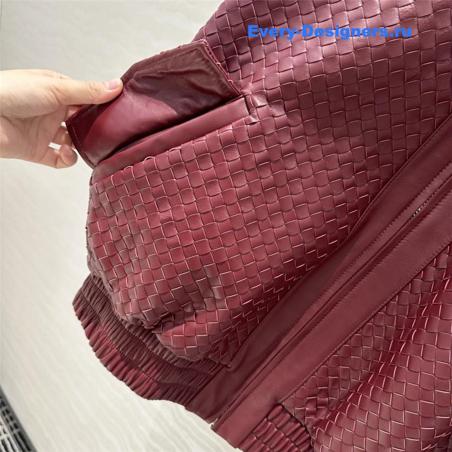 b0tt*ga Ven*ta woven vintage leather jacket