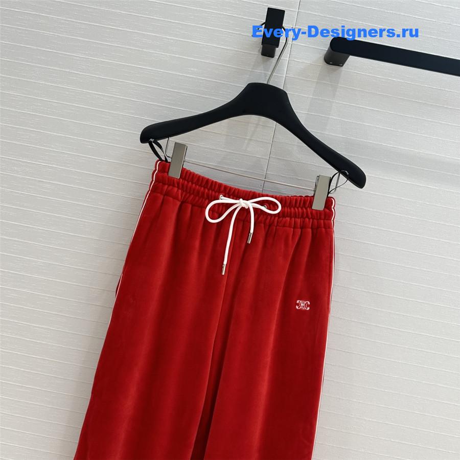 Ce1i*e preppy velvet tracksuit