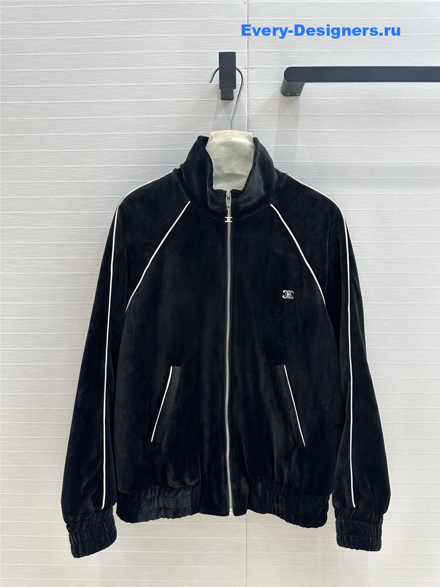 Ce1i*e preppy velvet tracksuit