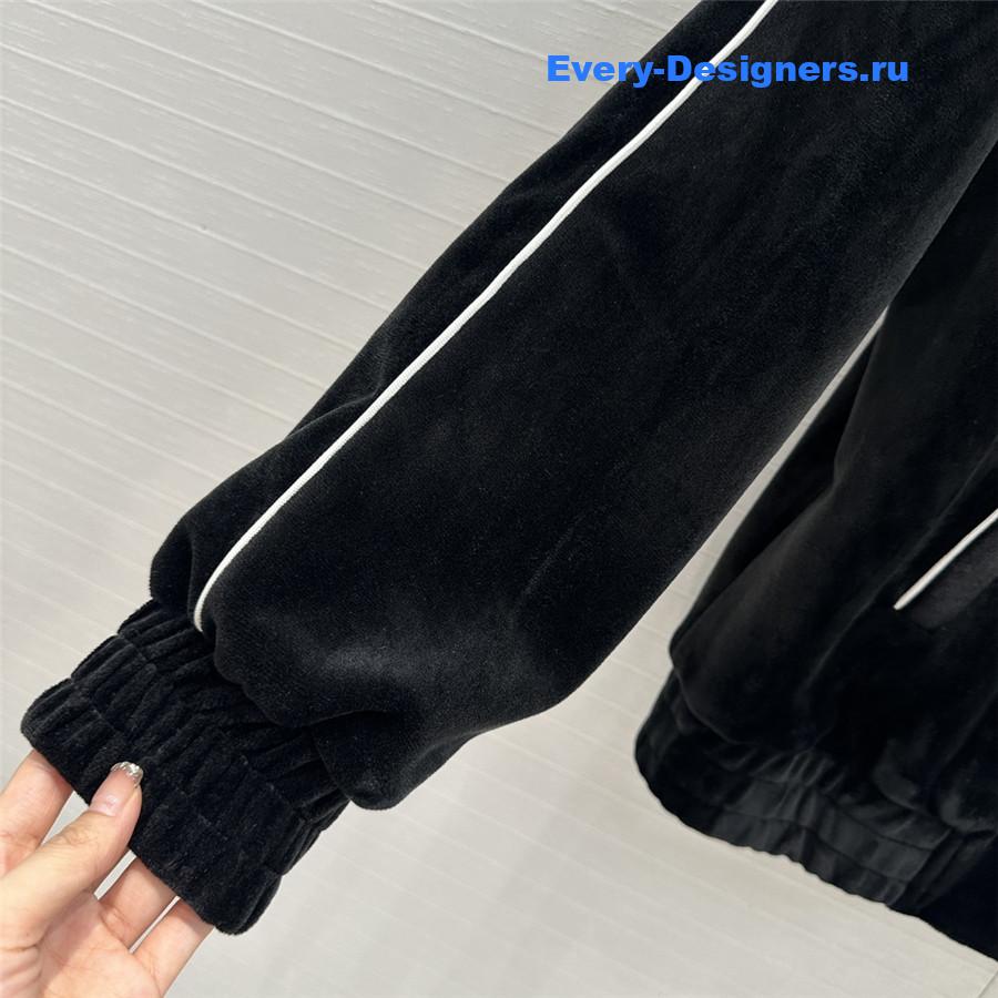 Ce1i*e preppy velvet tracksuit