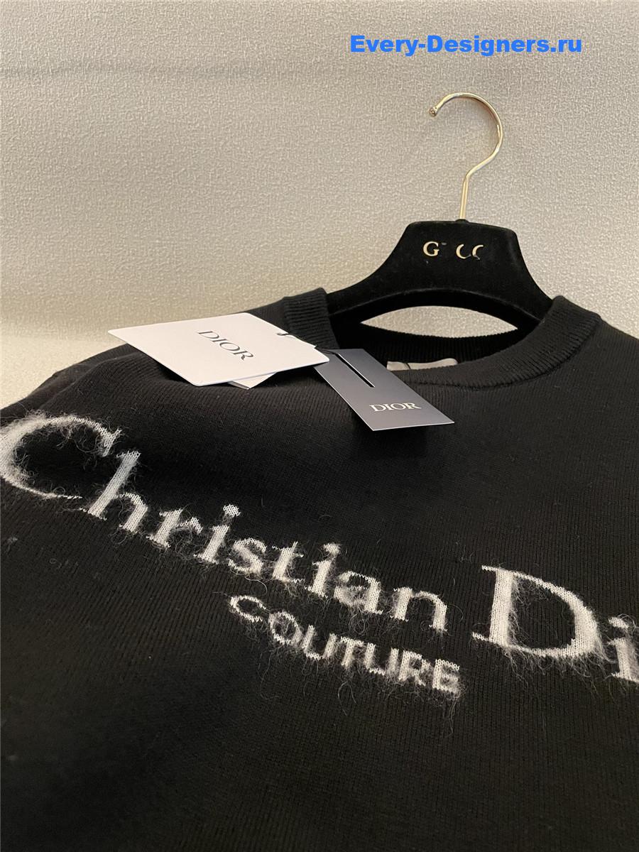 D10r brush logo knit sweater black