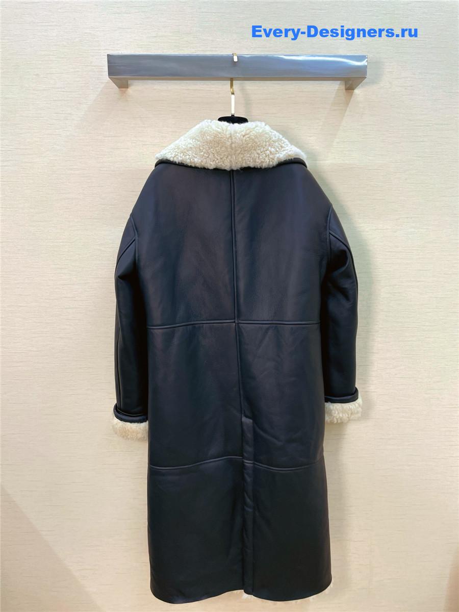 Ch**el mid-length shearling coat