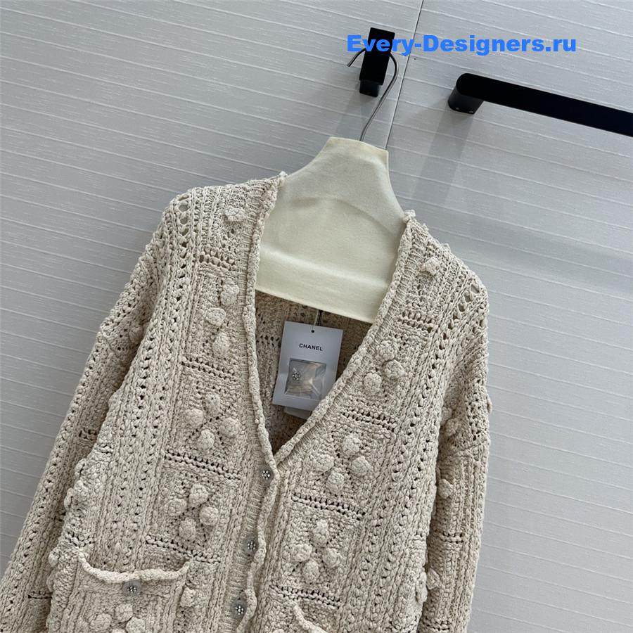 Ch**el crochet embossed cardigan