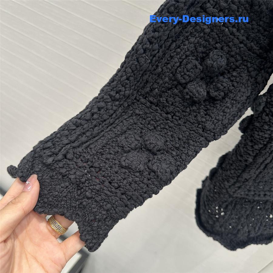 Ch**el crochet embossed cardigan