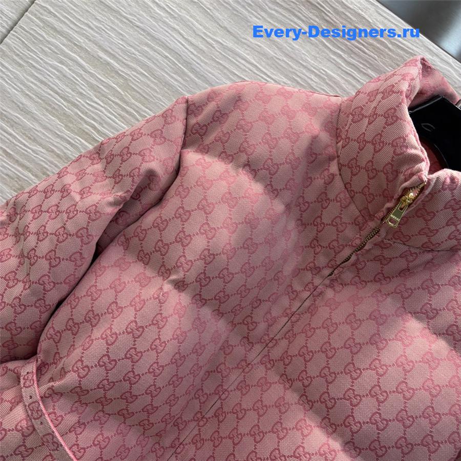 Gvc*1 monogram stand collar down jacket