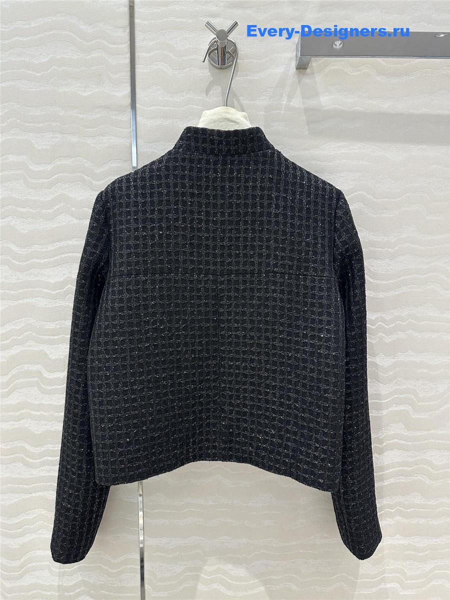Ch**el check soft tweed jacket
