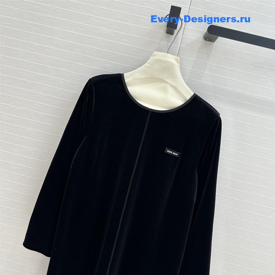 M1um1u velvet label embroidered dress