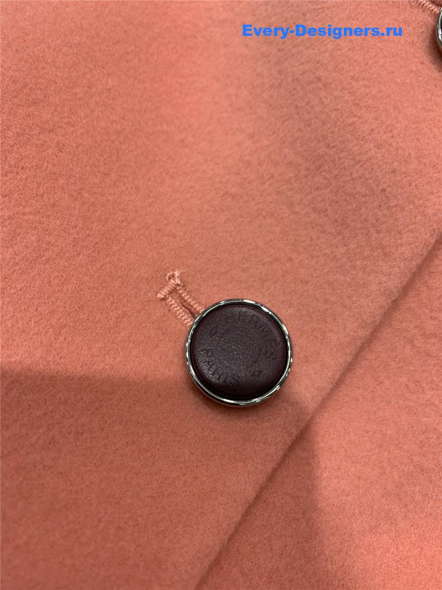 H**me5 pink cashmere coat with belt