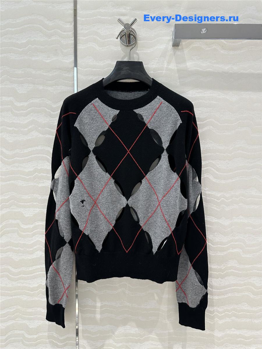 d10r openwork D1am0nd motif sweater