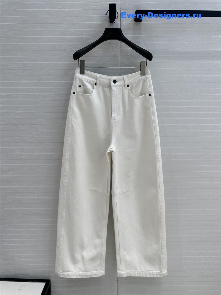 L0ew* denim sickle jeans