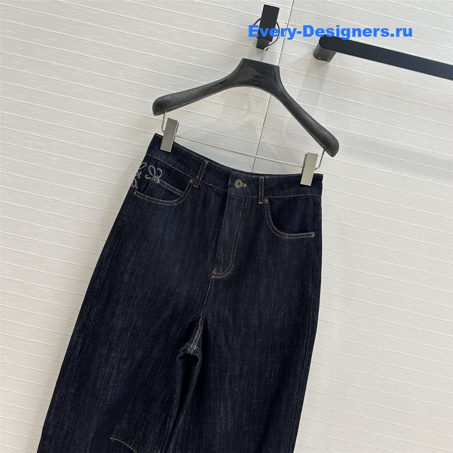 L0ew* denim sickle jeans