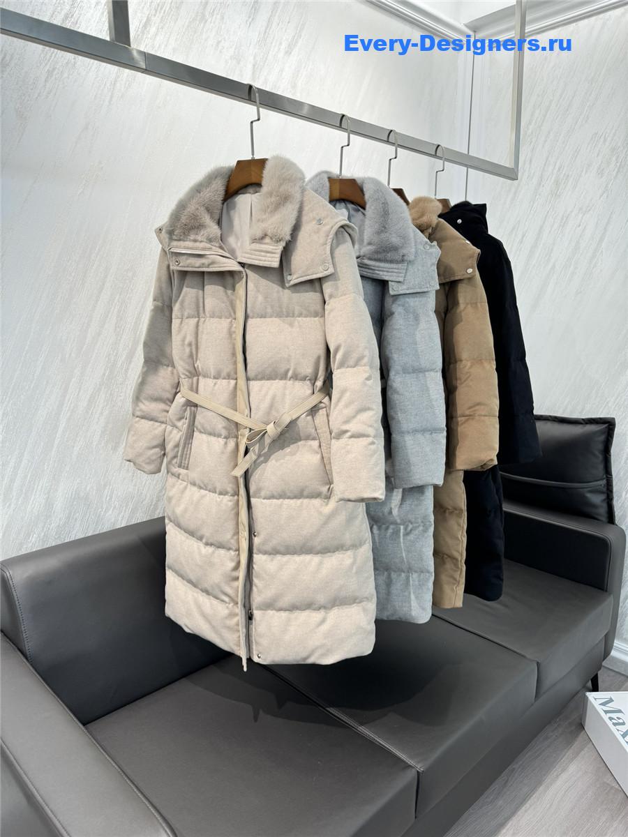 L0r0 P1ana cashmere and goose down jacket