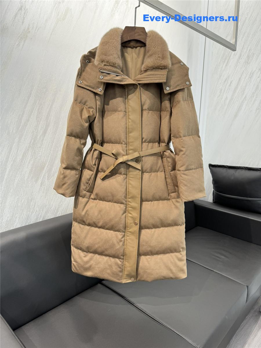 L0r0 P1ana cashmere and goose down jacket