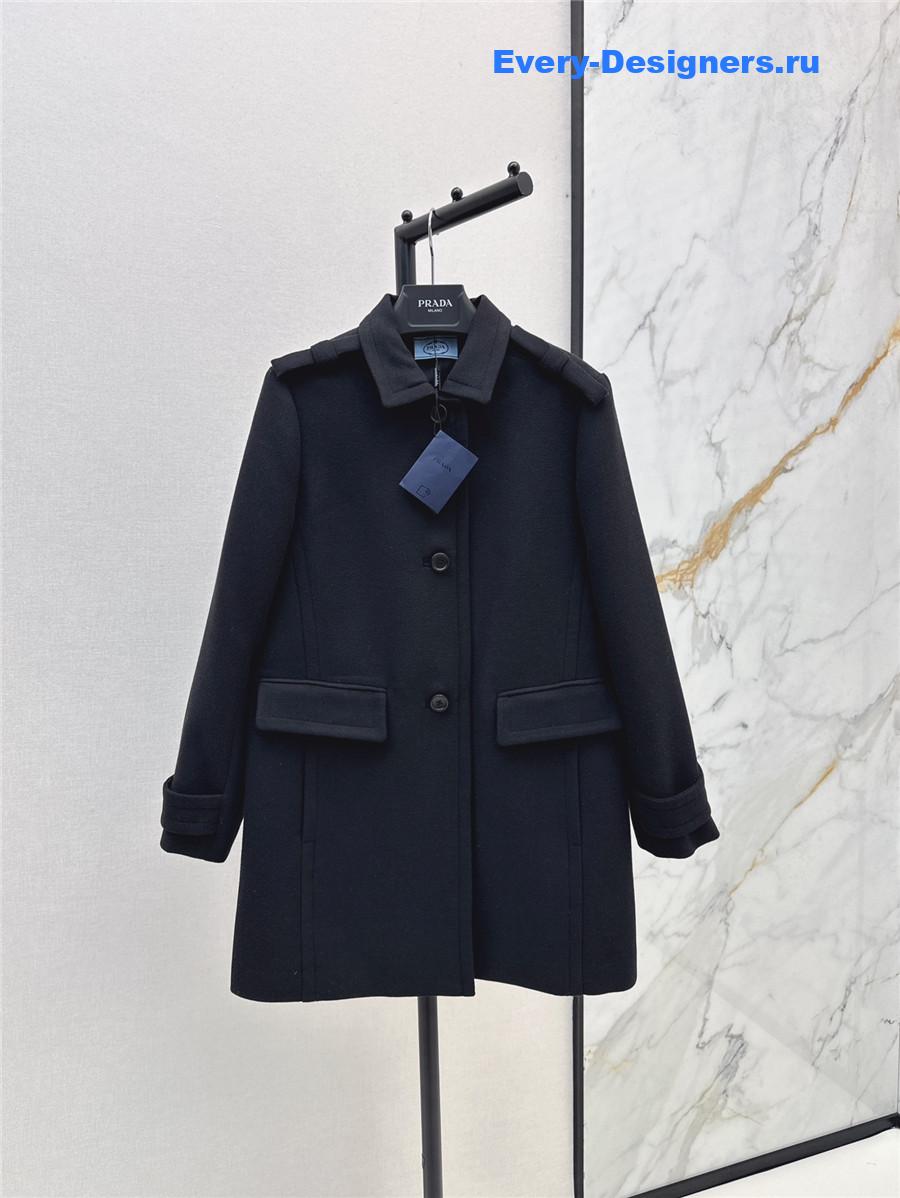Pra*a single-breasted mid-length coat