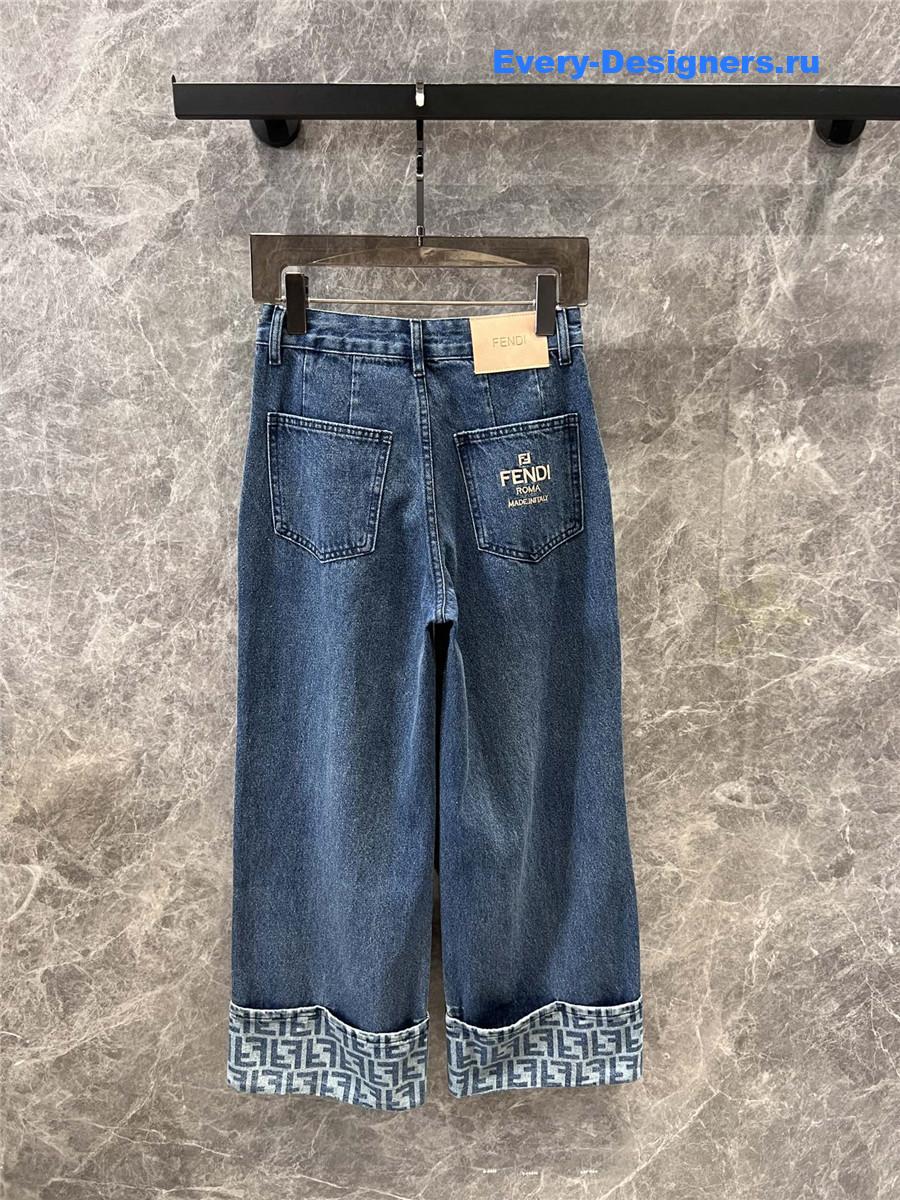 F**di blue wide-leg jeans