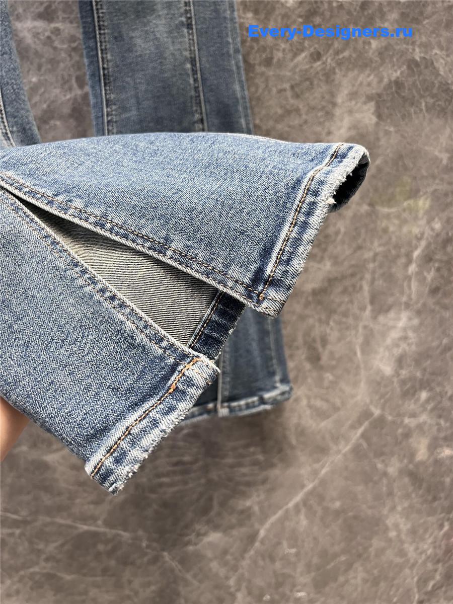 Ch**el bootcut denim trousers