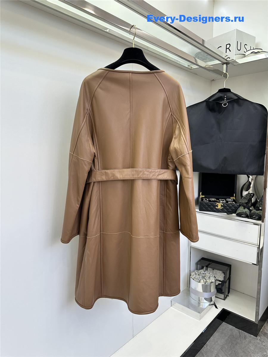 L0ew* mid-length sheepskin coat
