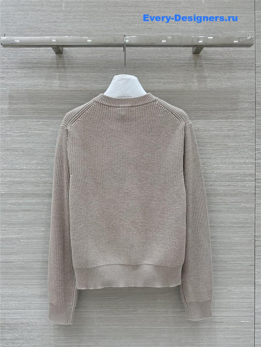 F**di waffle wool sweater beige