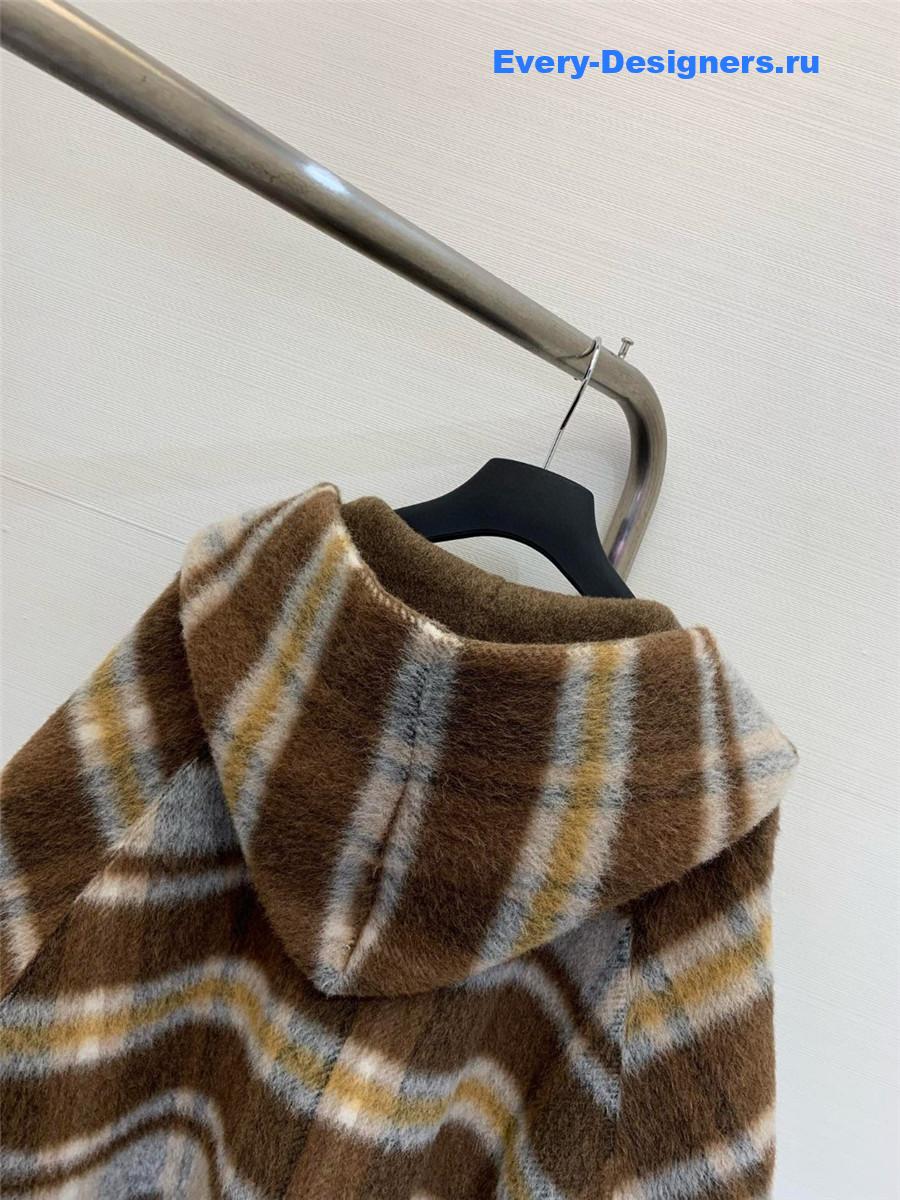 H**me5 hooded wool coat