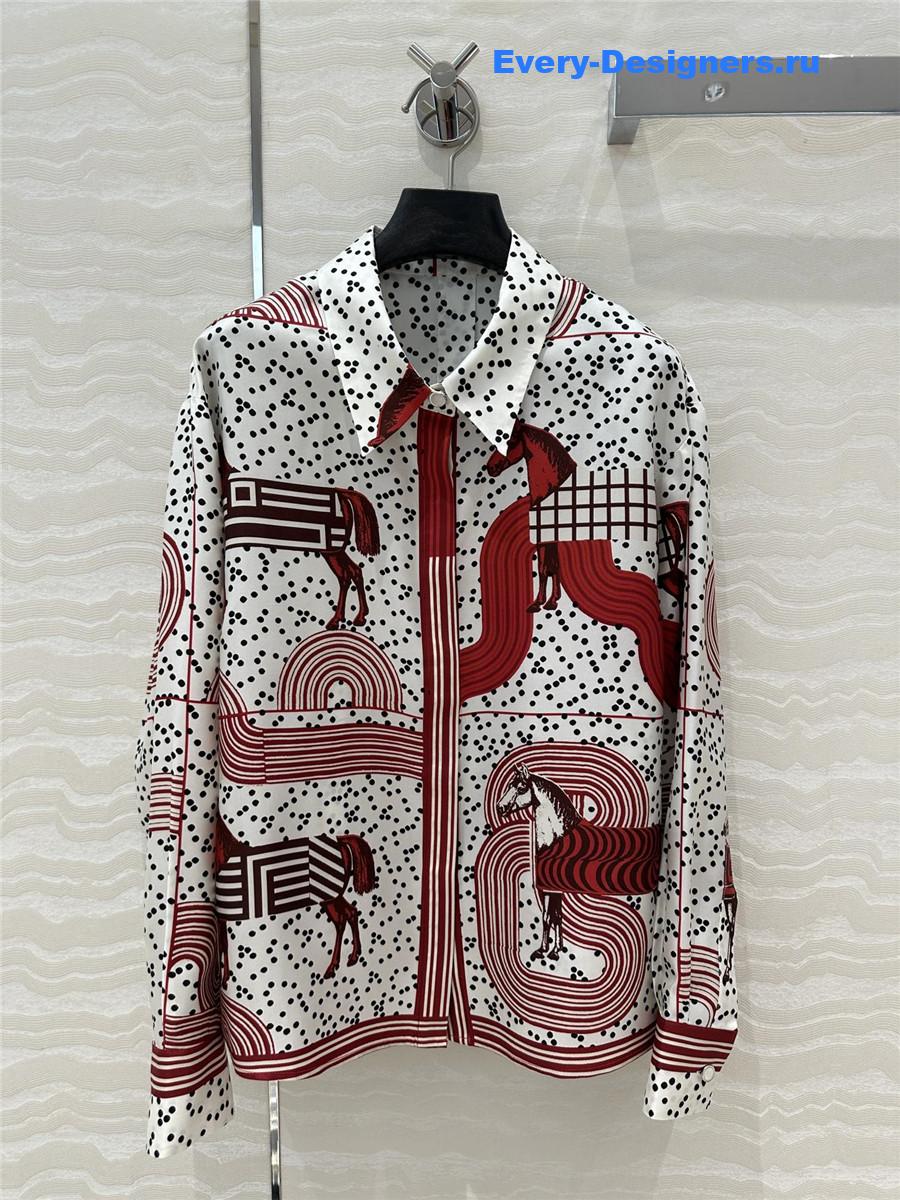 H**me5 printed silk shirt