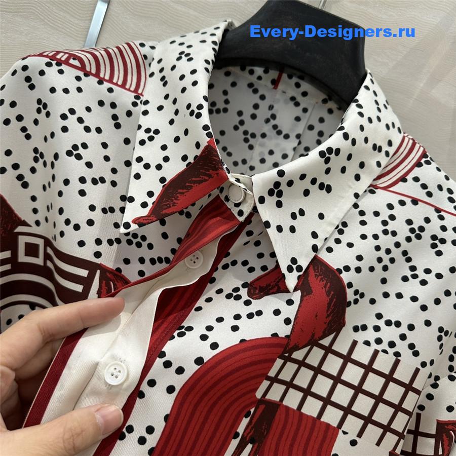 H**me5 printed silk shirt