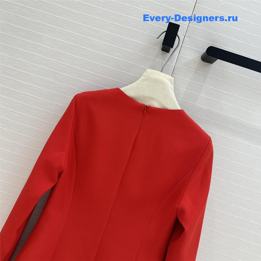 Va1e*ntin0 bow long sleeve dress